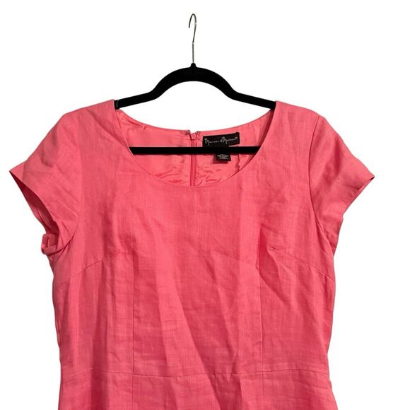 Mercer & Madison Sz 10 Linen Dress‎ Feminine Ruffles Office Cruise - Picture 12 of 15